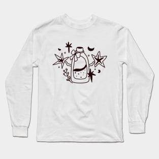 potion bottle and moon stars Long Sleeve T-Shirt